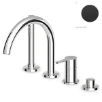 Смеситель на борт ванны Zucchetti Gill, Embossed matt black (ZGL502.N.1) - Фото 1