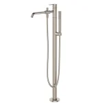 Смеситель для ванны напольный Zucchetti Gill, внешняя часть, Brushed nickel (ZGL622.C.3) - Фото 1
