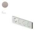 Смеситель-термостат Zucchetti Hoop, на 3 выхода, внешняя часть, Brushed nickel (ZHO773.C3) - Фото 1