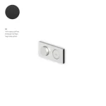 Смеситель-термостат Zucchetti Hoop, внешняя часть, Embossed matt black (ZHO781.N1) - Фото 1