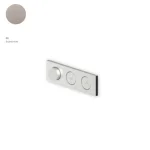 Смеситель-термостат Zucchetti Hoop, на 2 выхода, внешняя часть, Brushed nickel (ZHO782.C3) - Фото 1