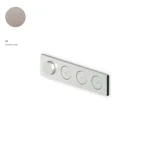 Смеситель-термостат Zucchetti Hoop, на 3 выхода, внешняя часть, Brushed nickel (ZHO783.C3) - Фото 1