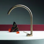 Змішувач для умивальника Zucchetti Isy22, Brushed british gold PVD (ZIS1401.P31) - Фото 2