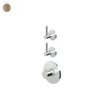 Смеситель-термостат Zucchetti Isy22, внешняя часть, Brushed british gold PVD (ZIS3660.P31) - Фото 1
