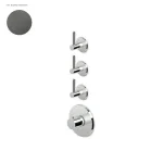 Змішувач-термостат Zucchetti Isy22, зовнішня частина, Brushed metal black (ZIS3661.C51) - Фото 1