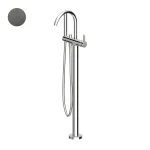 Напольный смеситель для ванны Zucchetti Isy22, внешняя часть, Brushed metal black (ZIS748.C51) - Фото 1