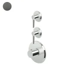 Термостат для душа Zucchetti Medameda, внешняя часть, Brushed metal black (ZMM660.C51) - Фото 1
