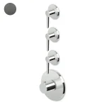 Термостат для душа Zucchetti Medameda, внешняя часть, Brushed metal black (ZMM661.C51) - Фото 1