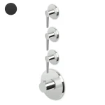 Термостат для душа Zucchetti Medameda, внешняя часть, Embossed matt black (ZMM661.N1) - Фото 1