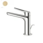 Смеситель для умывальника Zucchetti Medameda, Brushed gold (ZMM710.C41) - Фото 1