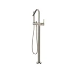 Смеситель для ванны Zucchetti Medameda, напольный, внешняя часть, Brushed nickel (ZMM748.C3) - Фото 1
