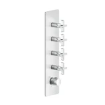 Термостат Gessi Inciso, 4 незалежних виходи, зовнішня частина, Chrome (58228031) - Фото 1