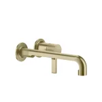 Смеситель для умывальника Gessi Inciso настенный, длинный излив, Bruched Brass PVD (58089727) - Фото 1