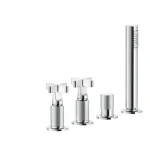 Смеситель для ванны Gessi Inciso, на 4 отверстия, Chrome (58143031) - Фото 1