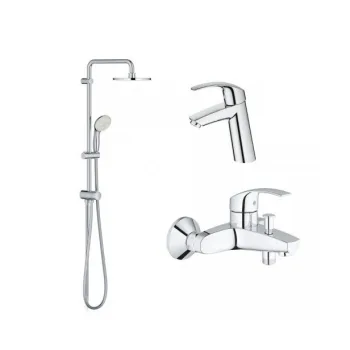 Комплект змішувачів Grohe Eurosmart, хром (123246R) - Фото №1