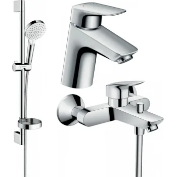 Набор смесителей для ванны Hansgrohe Logis (7107+7140+26553400) - Фото №1