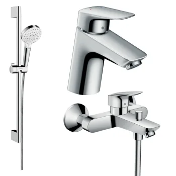 Набір змішувачів для ванни Hansgrohe EcoSmart Logis… - Фото №1