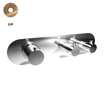 Термостат Bongio Aqua, на 2 выхода, Brushed Gold (32542OP02EU) - Фото №1