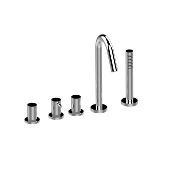 Смеситель на борт ванны Bongio Aqua, Chrome (40531CRCR0D0R) - Фото №1