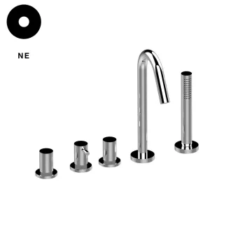 Смеситель на борт ванны Bongio Aqua, Nero Matt (40531NENE0D0R) - Фото №1
