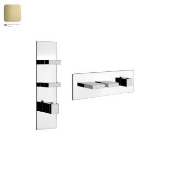 Термостат для душа Gessi Rettangolo, 2 выхода, высокая… - Фото №1