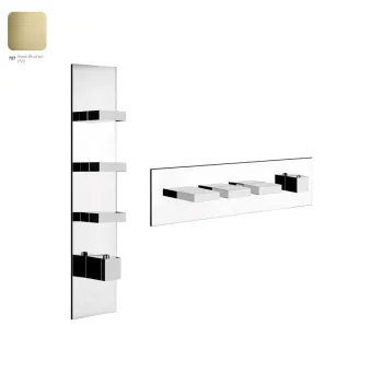 Термостат для душа Gessi Rettangolo, 3 выхода, высокая… - Фото №1