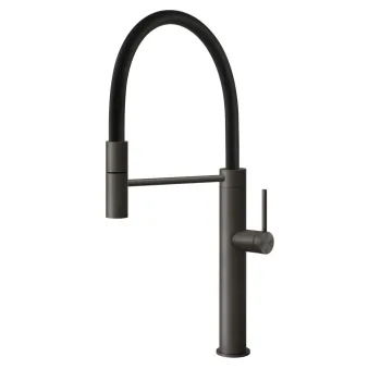 Змішувач для кухні Gessi 316 FLESSA, Black Metal Brushed… - Фото №1