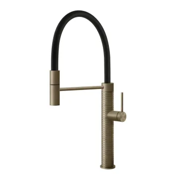 Змішувач для кухні Gessi 316 FLESSA, Warm Bronze Brushed… - Фото №1