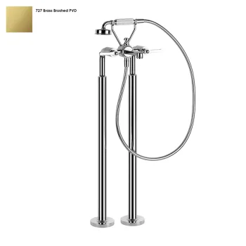 Смеситель для ванны Gessi Venti 20, напольный, Bruched… - Фото №1