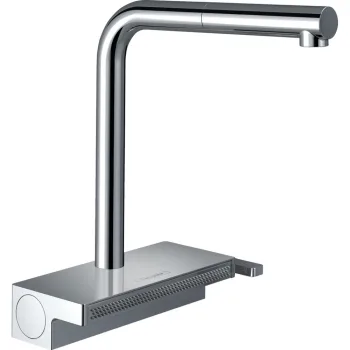 Смеситель кухонный Hansgrohe Aguno Select 250 2jet с вытяжным изливом Sbox, хром (73830000)