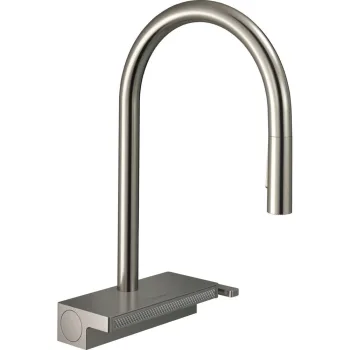Смеситель кухонный Hansgrohe Aguno Select 170 3jet с вытяжным изливом Sbox, стальной (73831800)