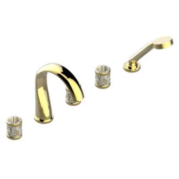 Смеситель на борт ванны THG Hirondelles Gold Stamped… - Фото №1