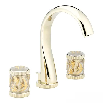 Змішувач для умивальника THG Hirondelles Gold Stamped… - Фото №1