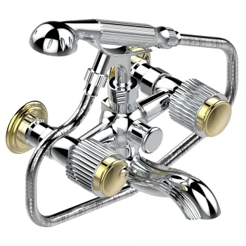 Смеситель для ванны настенный THG Jaipur metal с ручным… - Фото №1