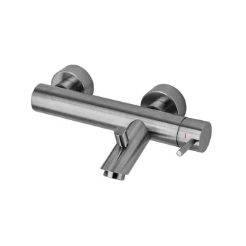Смеситель для ванны Paffoni Light, Steel Looking (LIG022ST) - Фото №1