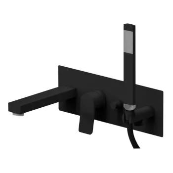 Змішувач для ванни Paffoni Tilt настінний, Matt black… - Фото №1
