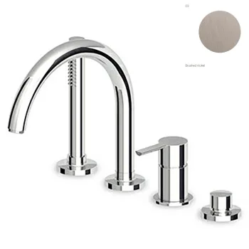 Смеситель на борт ванны Zucchetti Gill, Brushed nickel… - Фото №1