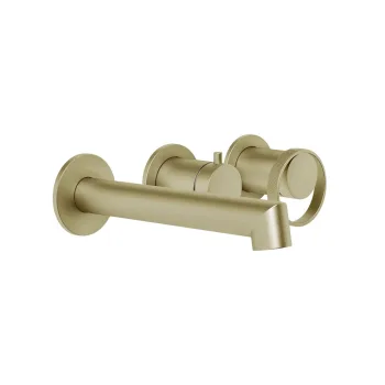 Смеситель для ванны Gessi Anello, на 2 выхода, внешняя часть, Bruched Brass PVD (63342727)