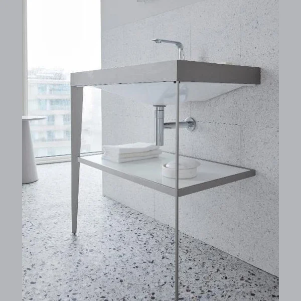 Умывальник мебельный с напольной c-bonded металлической консолью Duravit XViu (XV4715NB289) - Фото 2