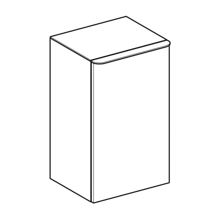 Шкафчик Geberit Smyle Square с одной дверью: B=36 см, H=60 см, T=32.6 см, темно-серый (500.359.JK.1) - Фото 2