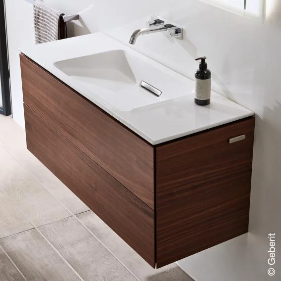 Шкафчик для умывальника Geberit ONE 90 см, черный орех (500.385.00.1) - Фото 2