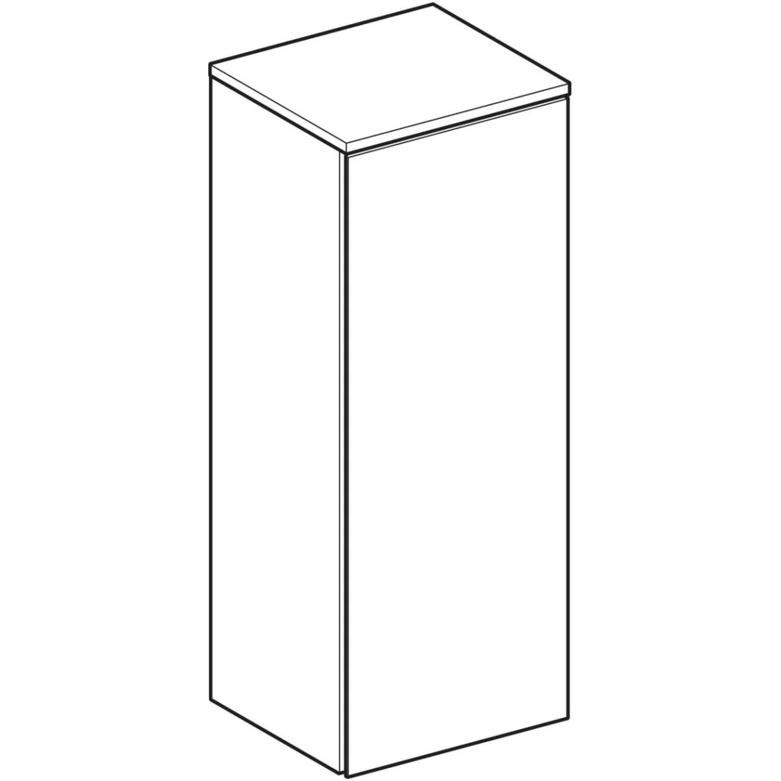 Шафка середньої висоти Geberit Selnova Square з одними дверцятами: 33x85x29.7 см, зелена шавлія / з шовковисто-матовою (504.143.IK.1) - Фото 2