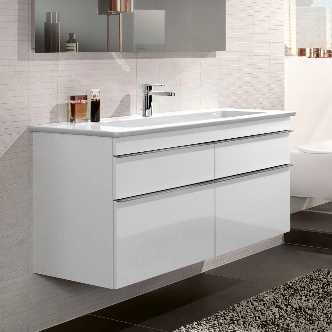 Тумба под раковину Villeroy & Boch Venticello 120 см, Glossy White (A92901DH) - Фото 2