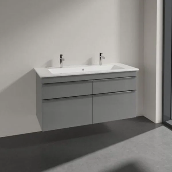 Тумба под раковину Villeroy & Boch Venticello 1153x590x477 мм, серый глянцевый (A92901FP) - Фото 2