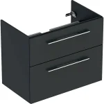 Шафа для вмивальника Geberit Selnova Square slim rim, з двома ящикам, лава (501.209.00.1) - Фото 1