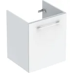 Шафка для вбудованого умивальника Geberit Selnova Square, slim rim, з одними дверима: 53.8x63.5x50.2 см, білий глянець (501.216.00.1) - Фото 1
