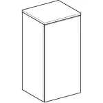 Шкафчик Geberit Selnova Square с одной дверцей: 33x65x29.7 см, зеленый шалфей / с шелковисто-матовым (504.142.IK.1) - Фото 2