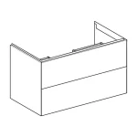 Шкафчик для умывальника Geberit ONE, с двумя ящиками, белый матовый (505.263.00.2) - Фото 2