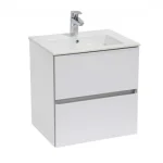Тумба з умивальником Roca Cube 55 см, білий глянцевий (A85119A806) - Фото 1