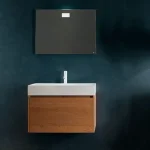 Комплект мебели Falper Viaveneto 80х45х45 см с зеркалом, дуб (AQ580R4/D7H80OP/62C80) - Фото 1